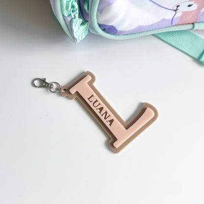 Letter Name Bag Tag