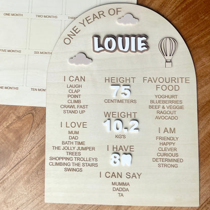 Neutral Balloon Theme | Milestone Birthday Board