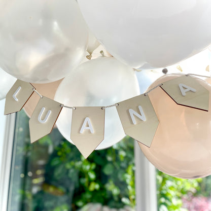 Wooden Name Bunting