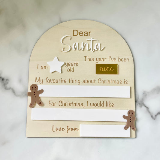 Reusable Letter to Santa Plaque