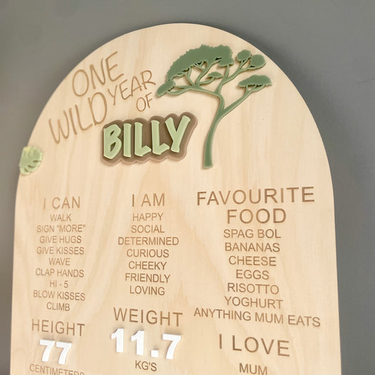 One Wild Year | Milestone Birthday Board