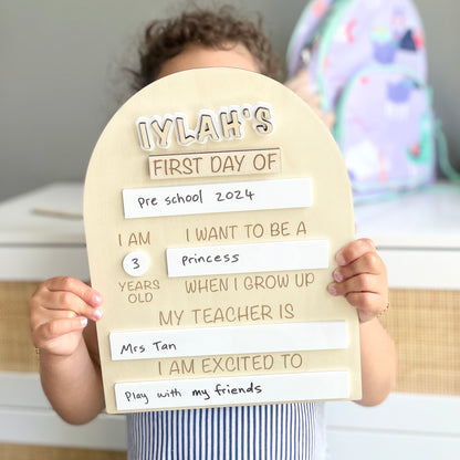 First/Last Day Board INTERCHANGEABLE