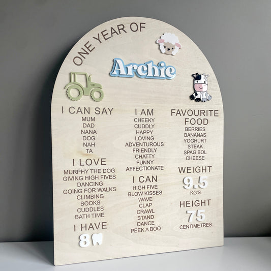 Farm Animals Theme | Milestone Birthday Board