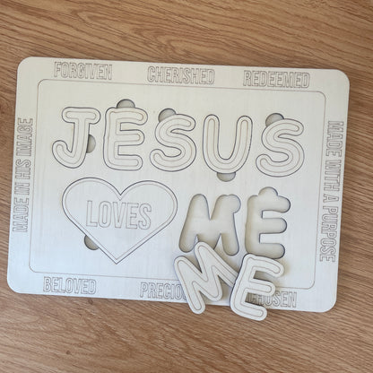 Jesus Loves Me Wooden Puzzle