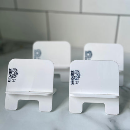 Price Stands | White Acrylic | Custom Logo