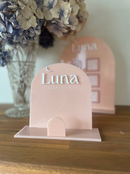 Business Card Holder | Logo | A5 Table Top Sign