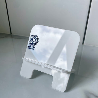 Price Stands | White Acrylic | Custom Logo