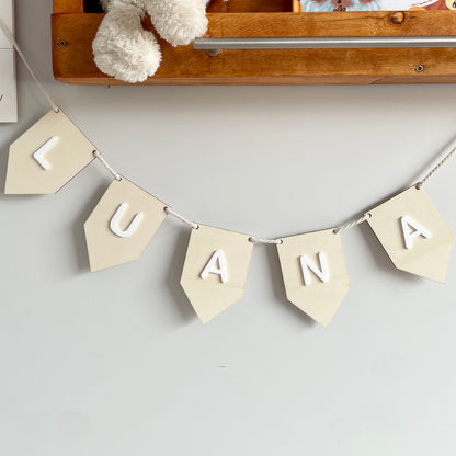 Wooden Name Bunting
