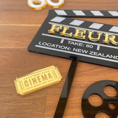 Movie Set Themed Cake Topper | 5 PC Set