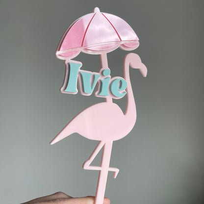 Pool Party Theme Cake Topper | Double Layer