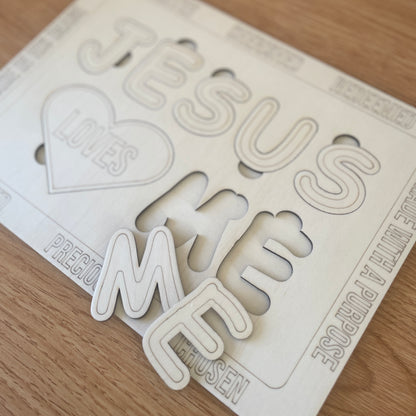 Jesus Loves Me Wooden Puzzle