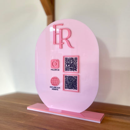 QR Code Sign | Oval | Single Panel