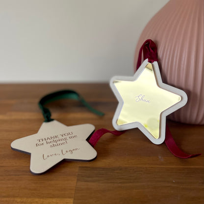 Teacher Star Ornament | Double Sided Design