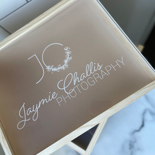 Business Logo Wooden Box