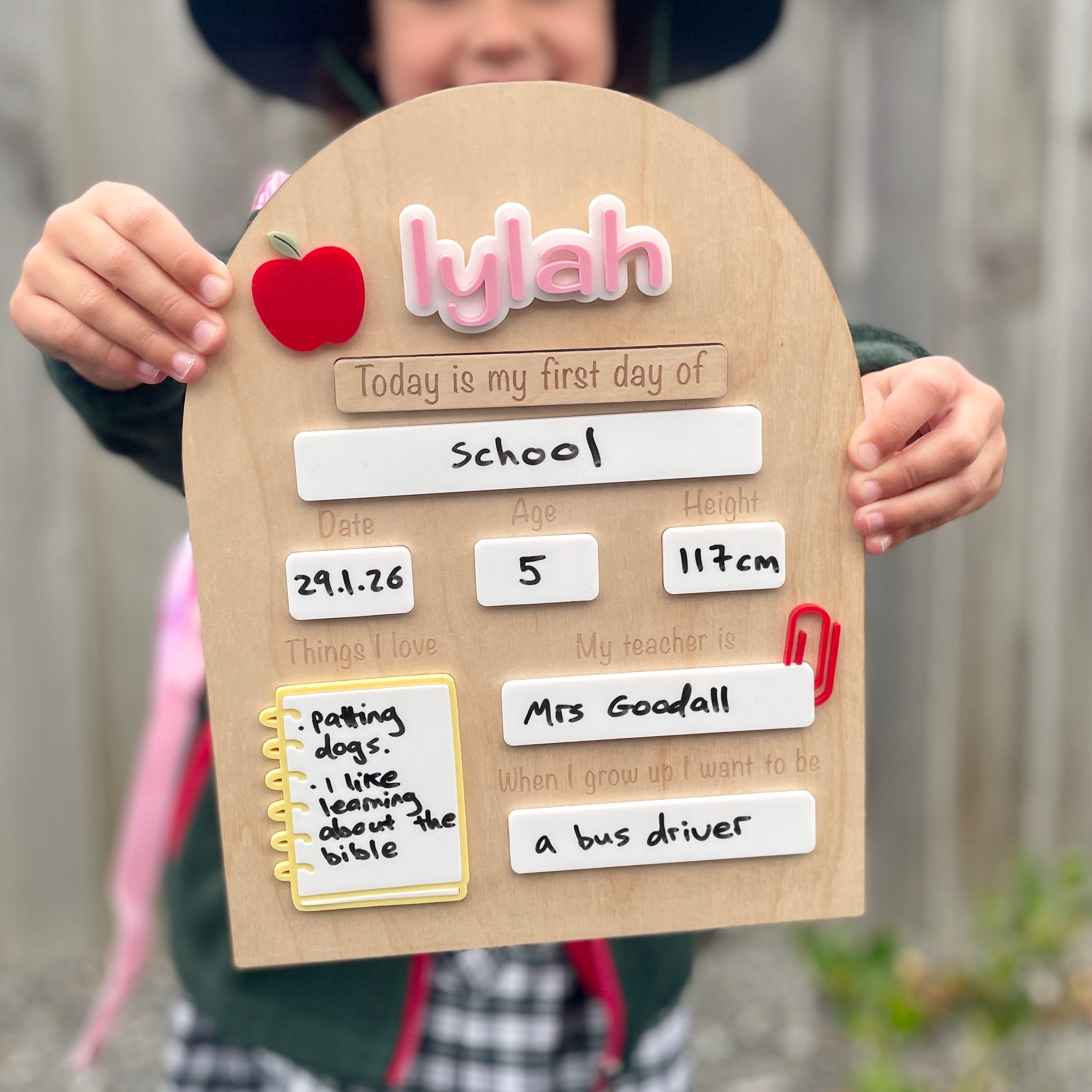 First/Last Day Board INTERCHANGEABLE | School Design - Remarkable Creations