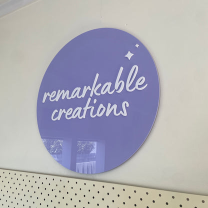 Business Logo Sign | Acrylic | Round