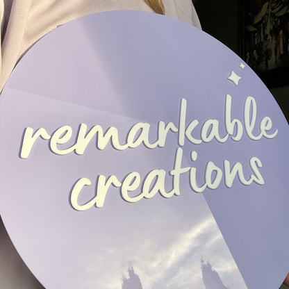 Business Logo Sign | Acrylic | Round