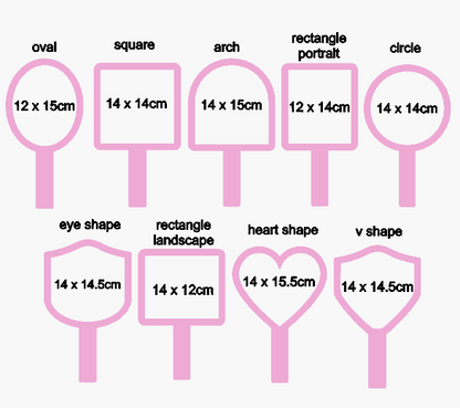 Black Acrylic Handheld Mirror | Custom Logo