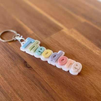 Multicolour Name Bag Tag
