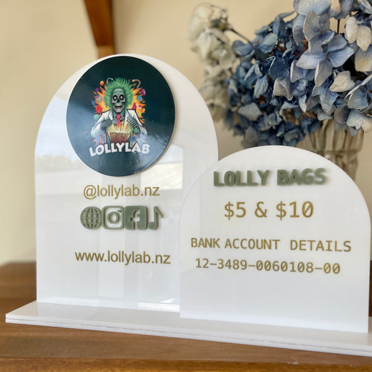 Market Stall Sign | Double Panel Custom Text