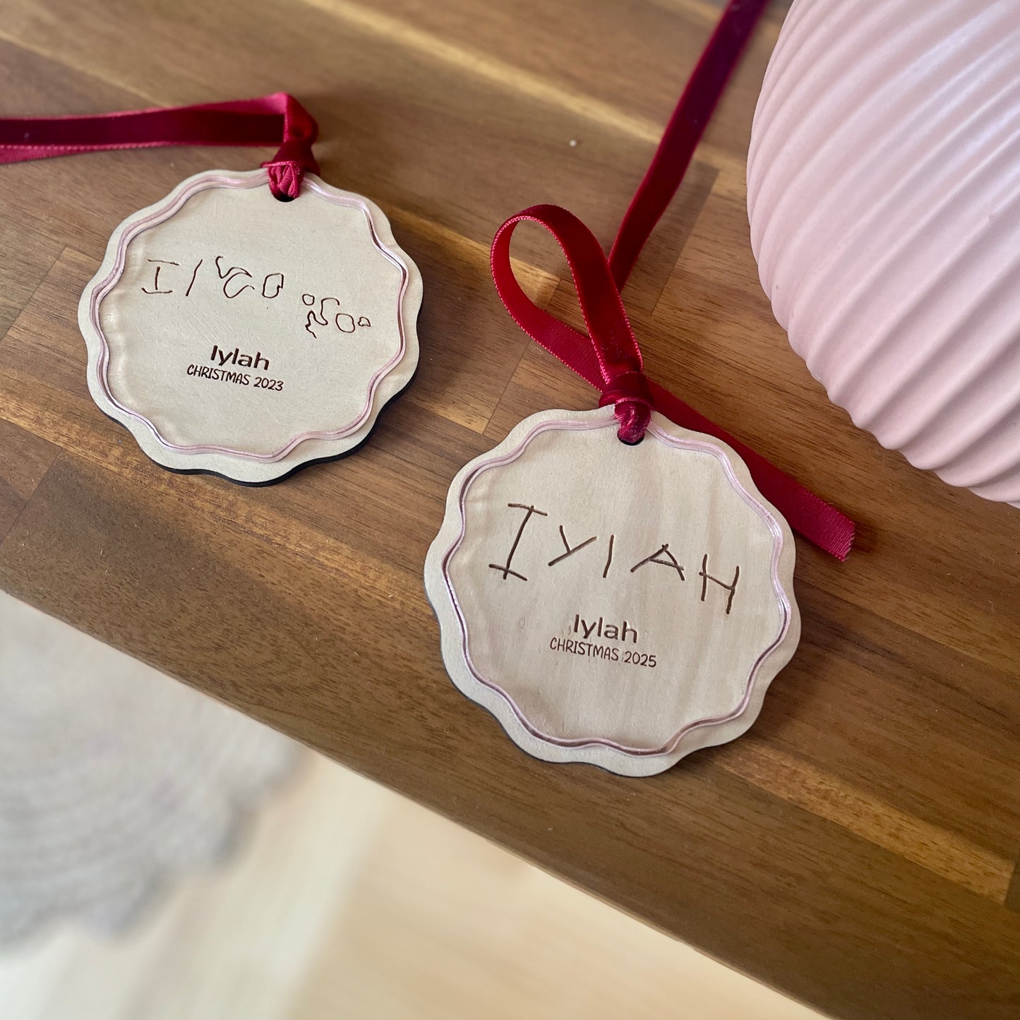 Handwritten Name Ornament