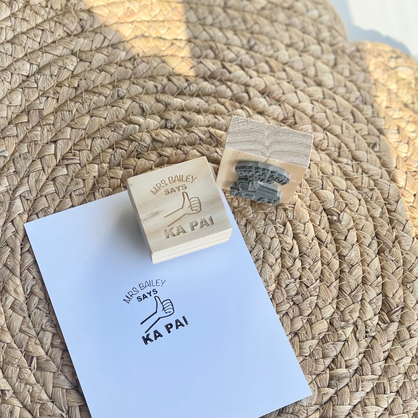 Custom Teacher Says Stamp