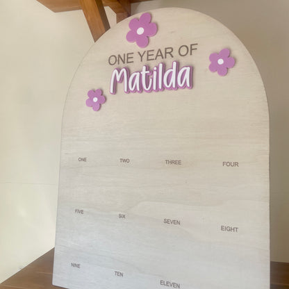 Daisy Theme | Photo Birthday Board - Remarkable Creations