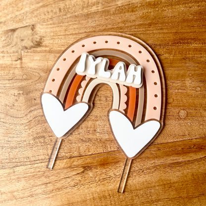Boho Rainbow Cake Topper