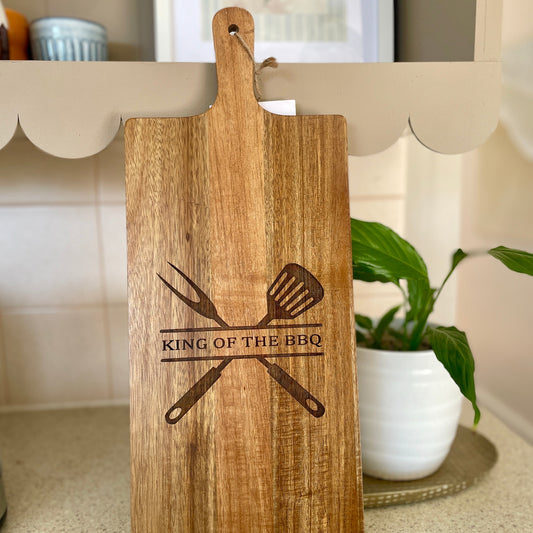 King of the BBQ | Engraved Serving Paddle - Remarkable Creations
