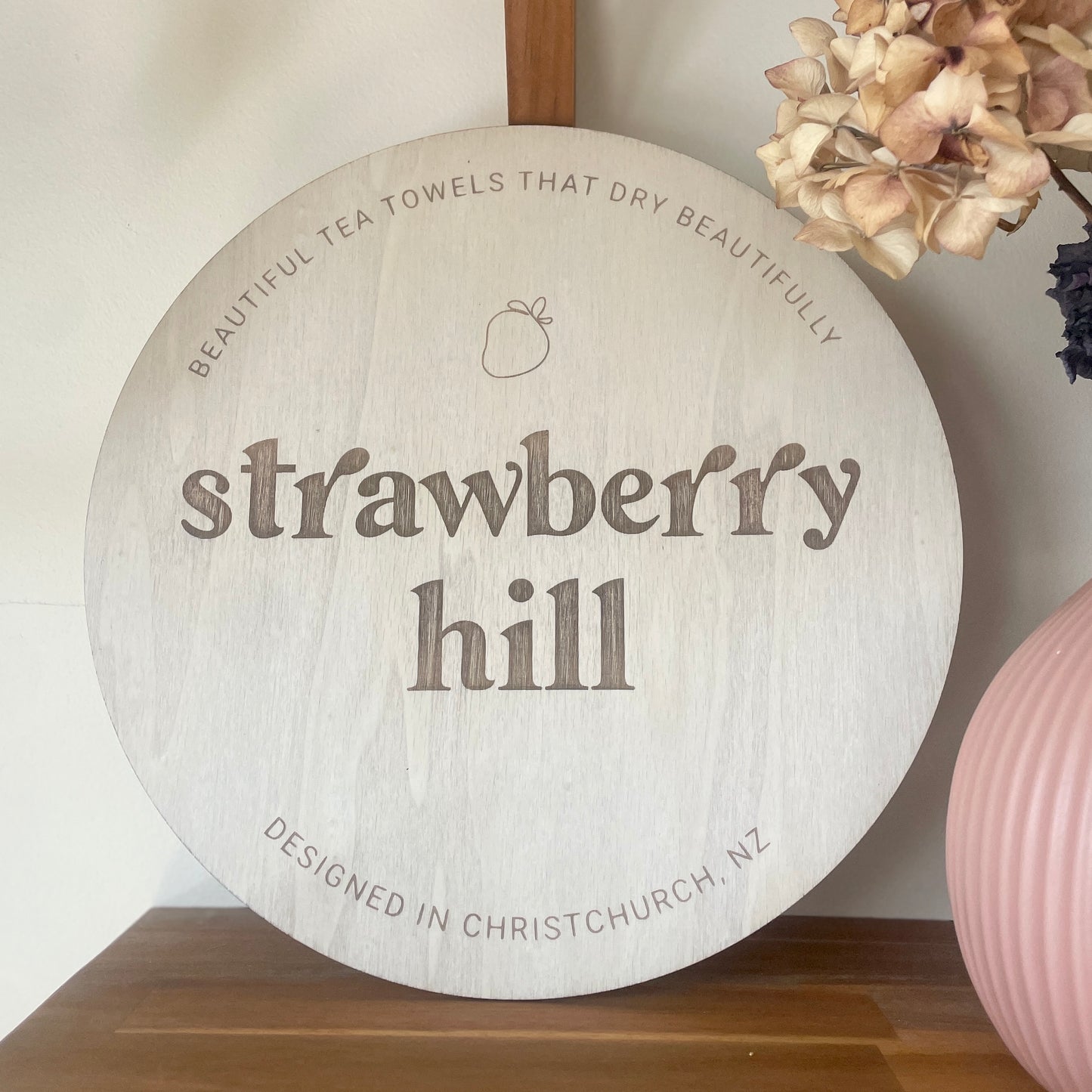 Business Logo Sign | Engraved on Wood | Round