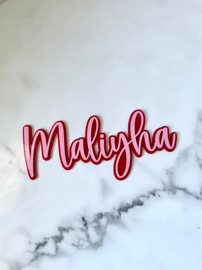 Name Sign | Acrylic | Double Layer