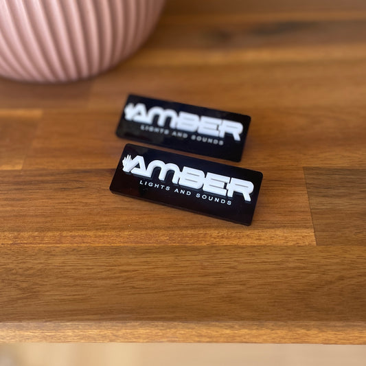 3D Acrylic Business Logo Badge | Rectangular