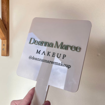 Coloured Acrylic Handheld Mirror | Custom Logo