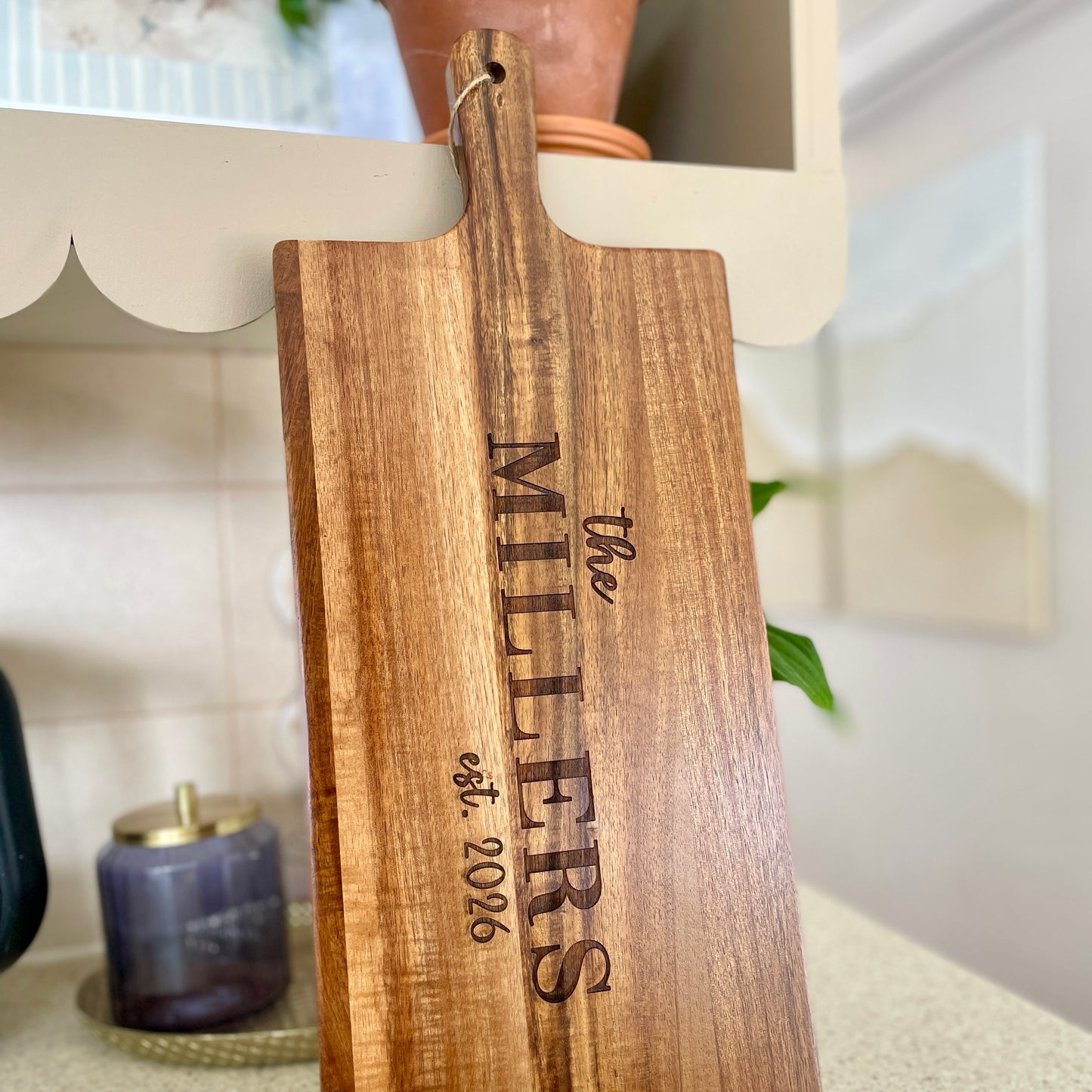Personalised Surname Wedding Chopping Board | Newlywed Gift - Remarkable Creations