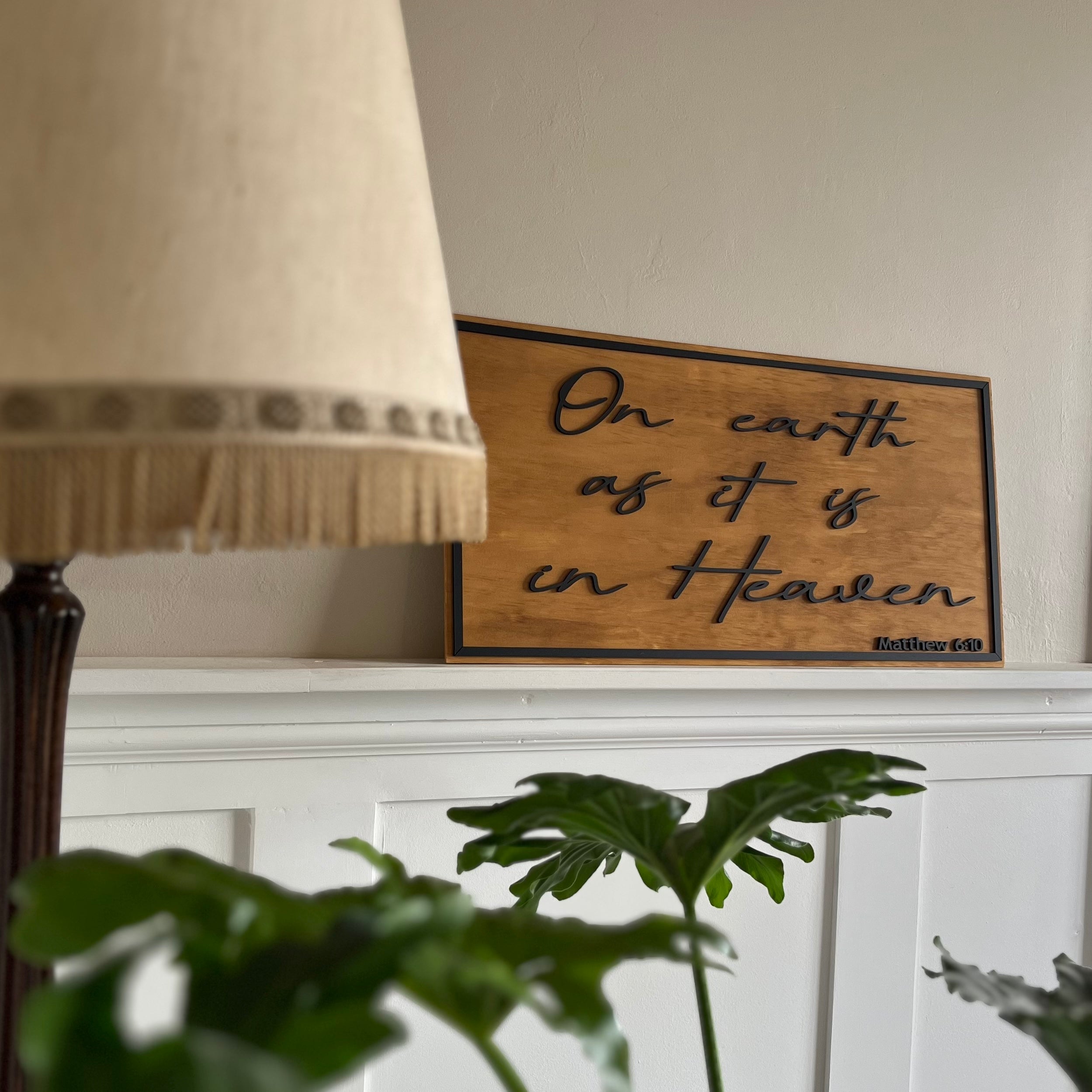 “On earth as it is in Heaven” Sign | Scripture Home Decor - Remarkable Creations