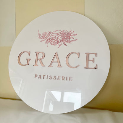 Custom Business Logo Sign | Acrylic | Round | 3D Lettering - Remarkable Creations