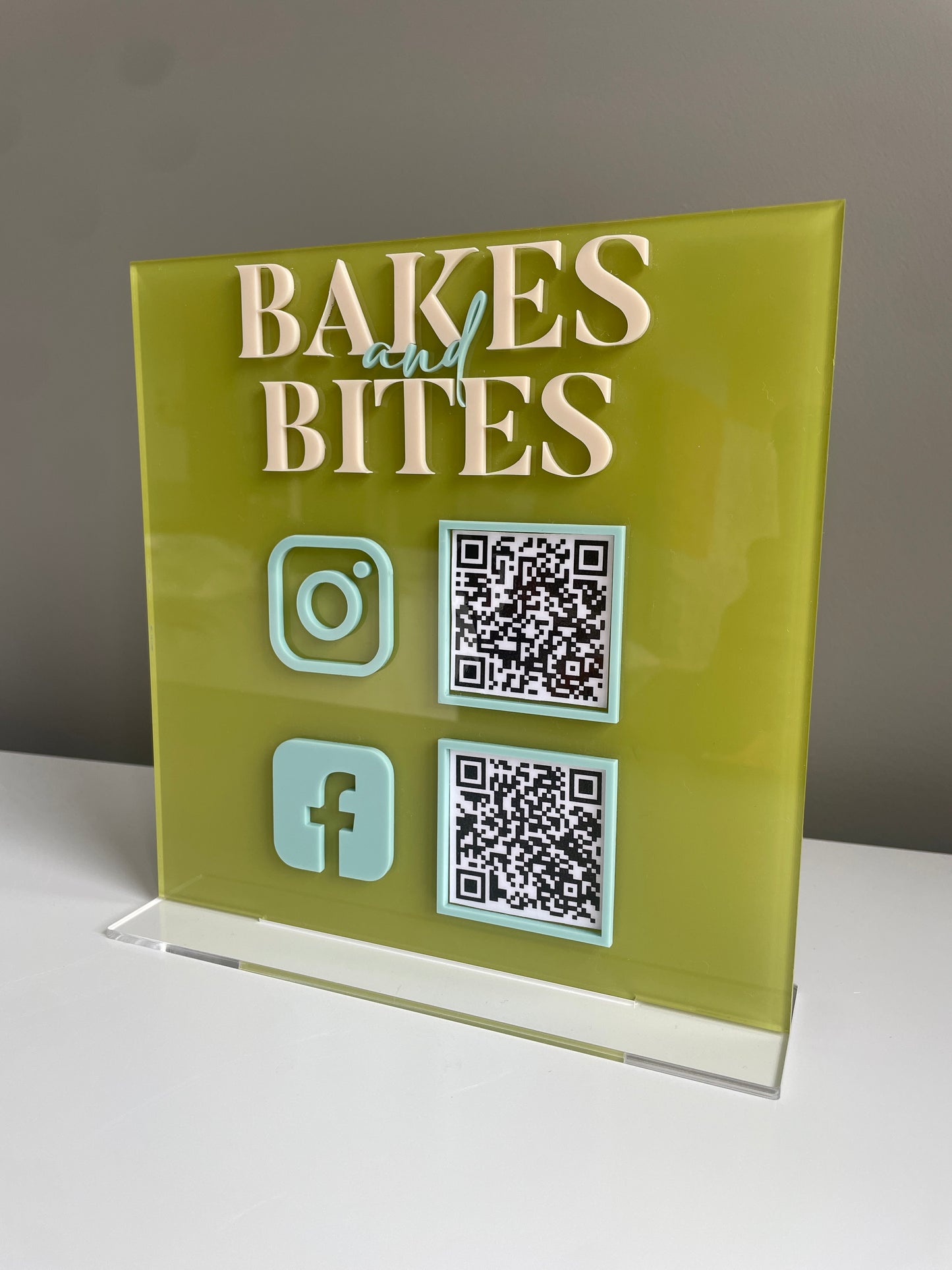 QR code sign | Square | Single Panel | 2 QR Codes - Remarkable Creations