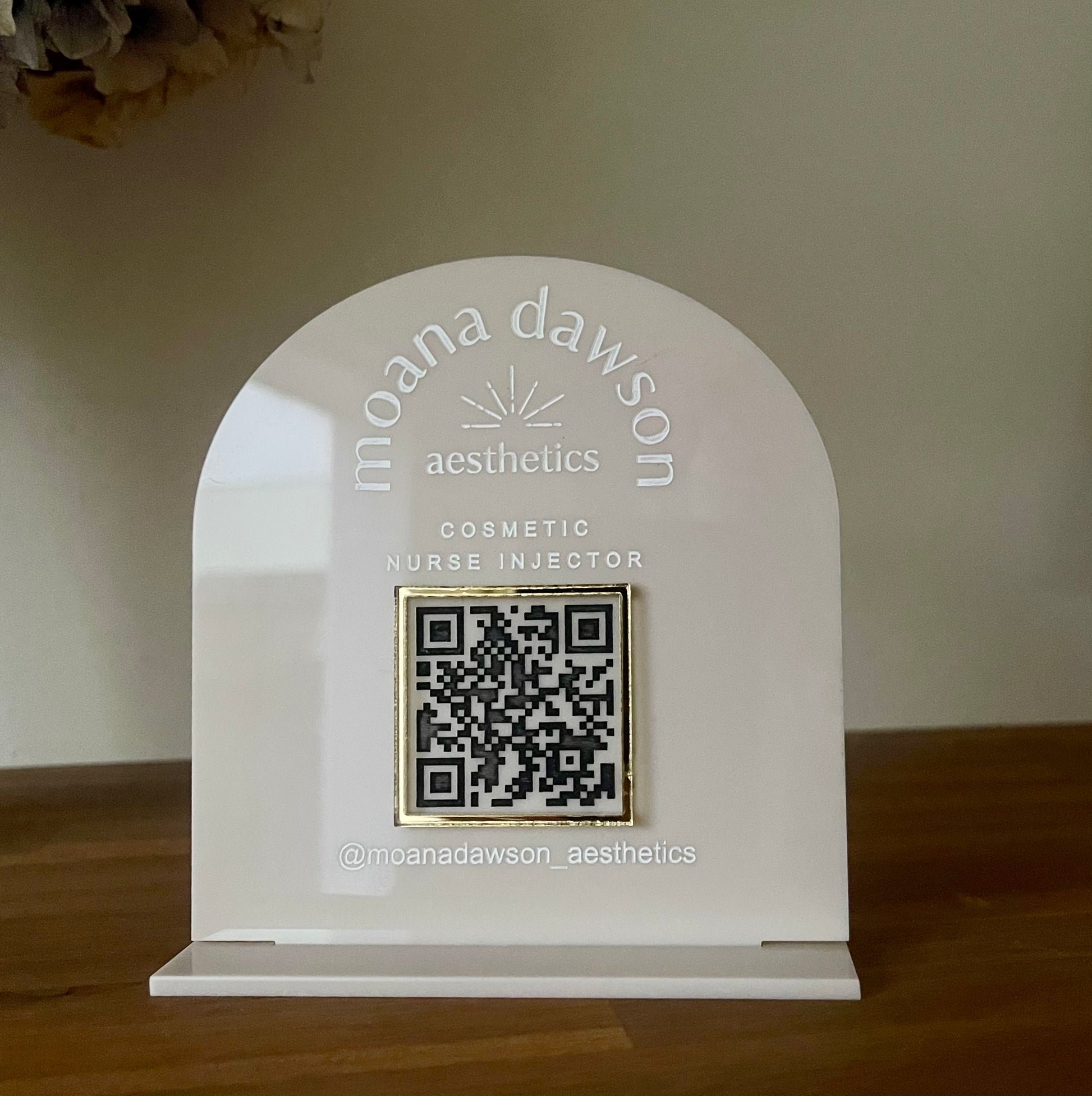 QR Code Sign | A5 Arch Design 2 | 1 QR Code - Remarkable Creations