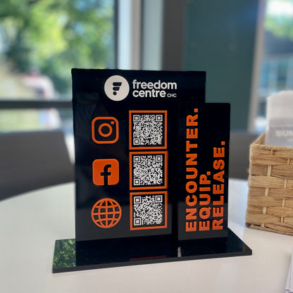 QR Code Sign | Large | Rectangular | Double Panel - Remarkable Creations