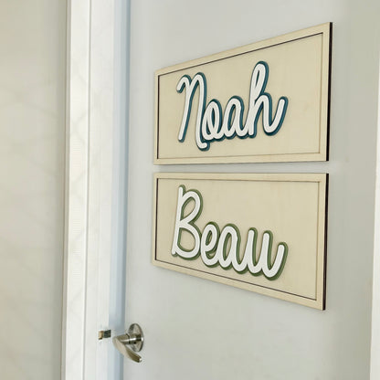 Layered Name Wall Plaque