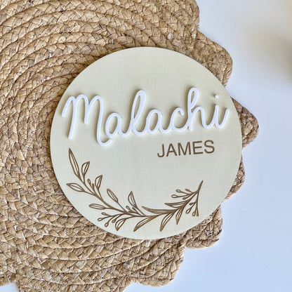 Wooden Name Plaque (round)