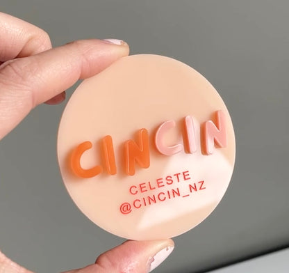 3D Acrylic Business Logo Badge | Circular