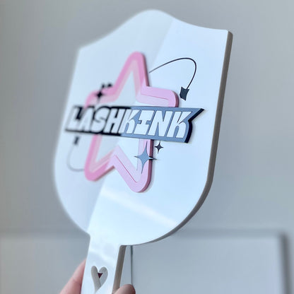 White Acrylic Handheld Mirror | Custom Logo