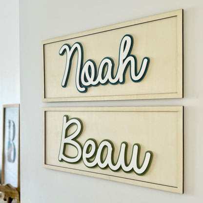 Layered Name Wall Plaque