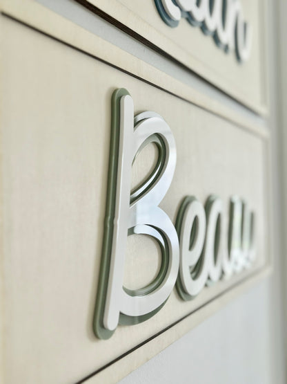 Layered Name Wall Plaque