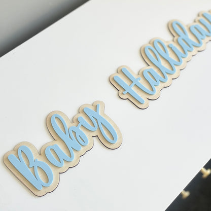 Name sign | Wood and Acrylic | Double Layer