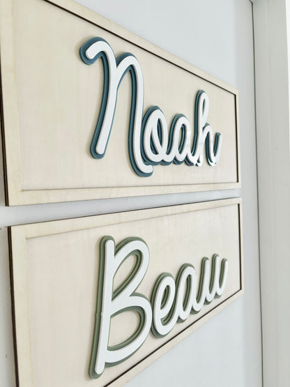 Layered Name Wall Plaque