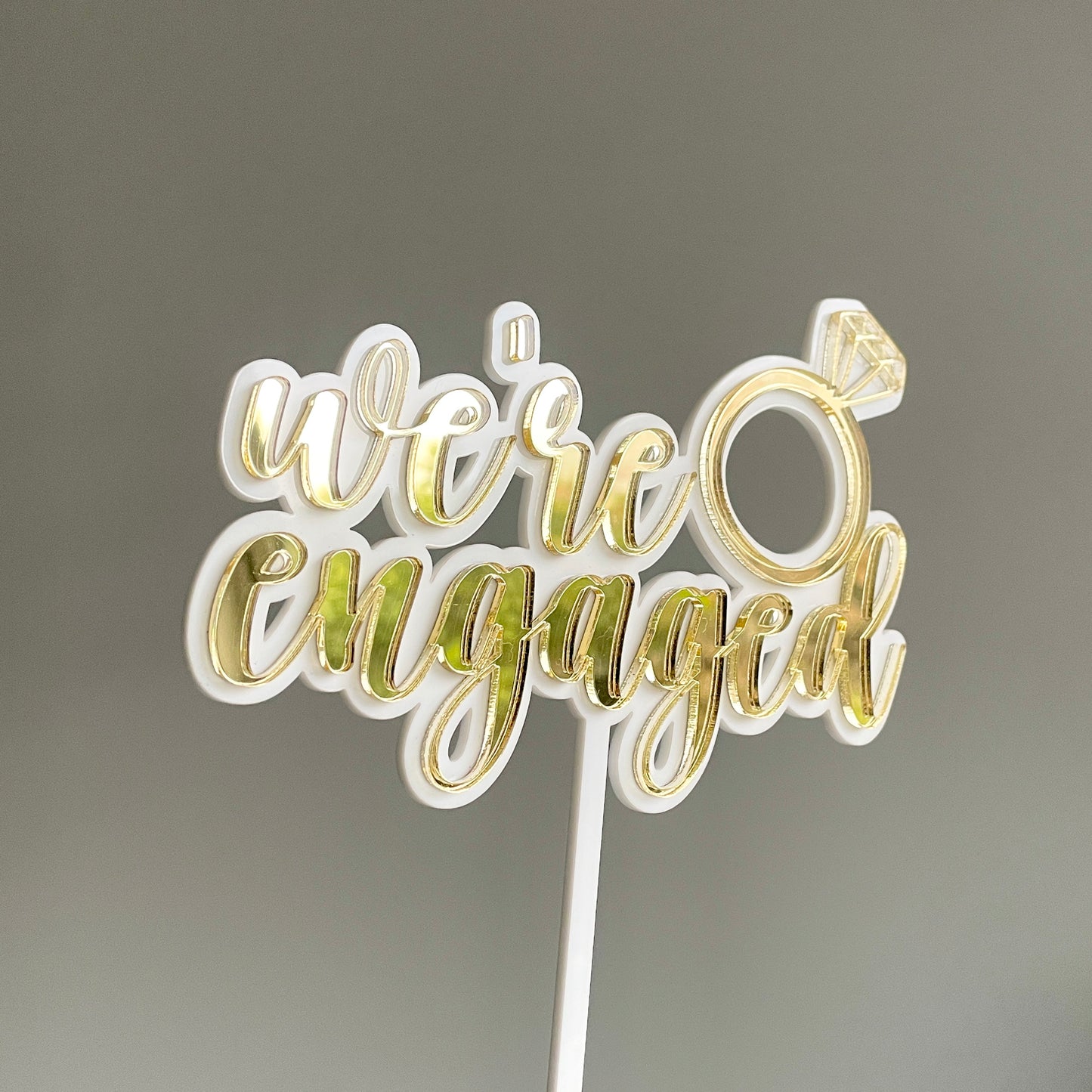 Engagement Cake Topper