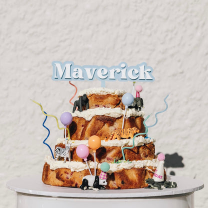 Double Layer Name Cake Topper