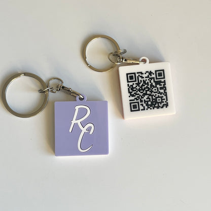 QR Code Keyring (double layer)